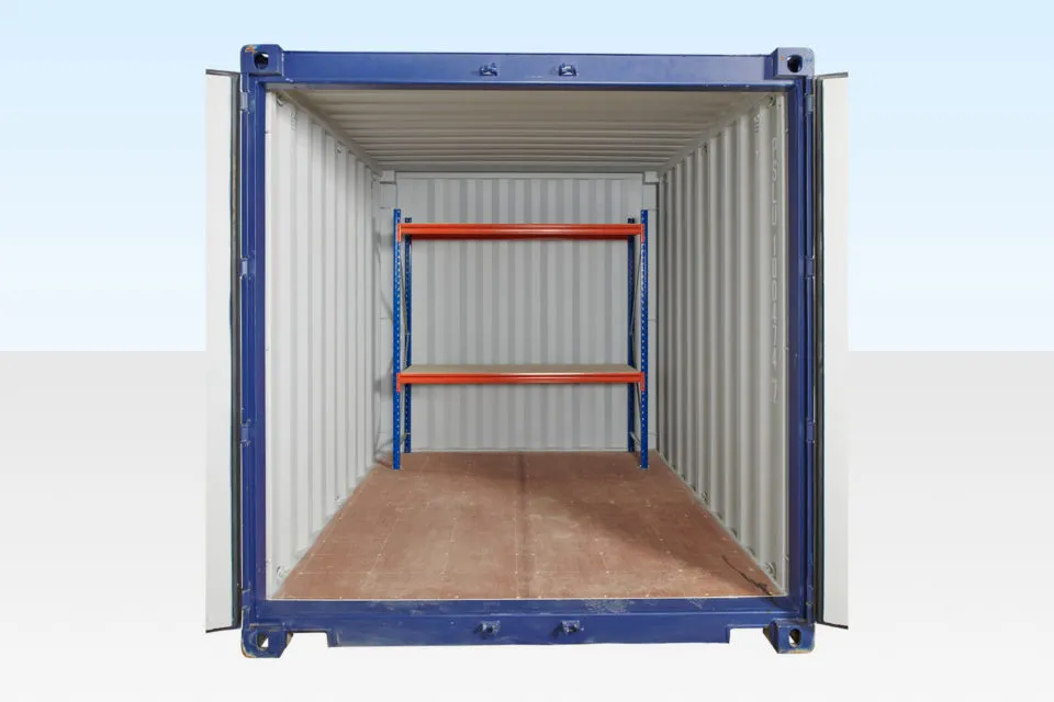 Adjustable, Heavy Duty Three Tier Container Racking (Single Bay)